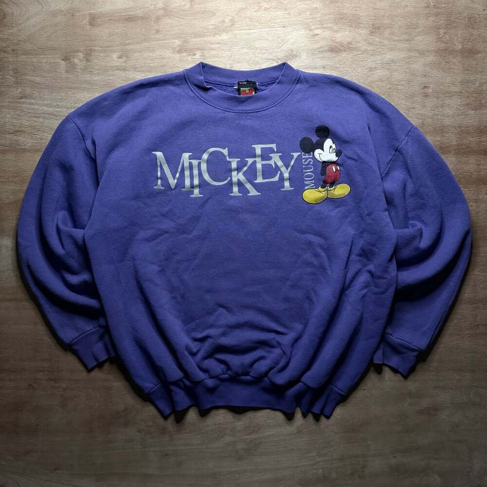 Vintage 90s Disney Mickey Mouse Purple Sweatshirt Men’s XL Made in USA